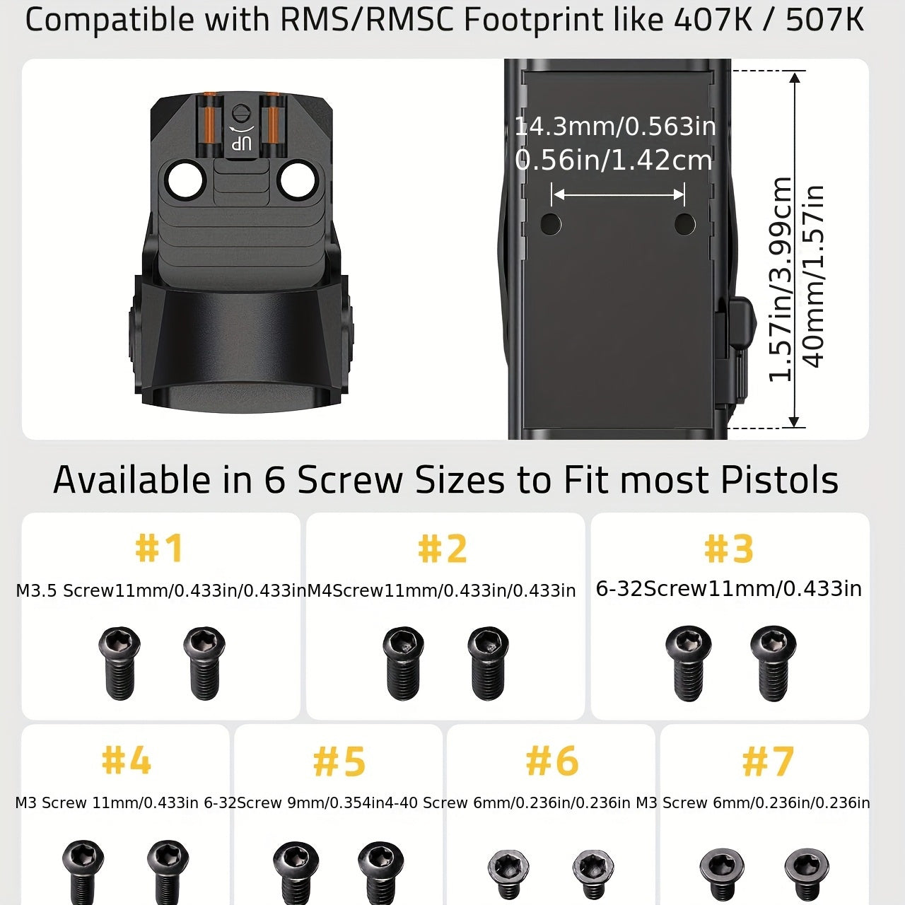 Awake Dot Sight With Compact Picatinny MOS Mount Adapter