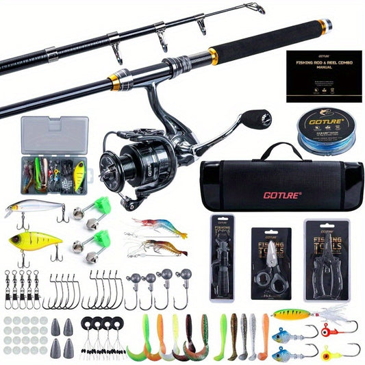 All In One Telescopic Fishing Rod And Spinning Reel Kit