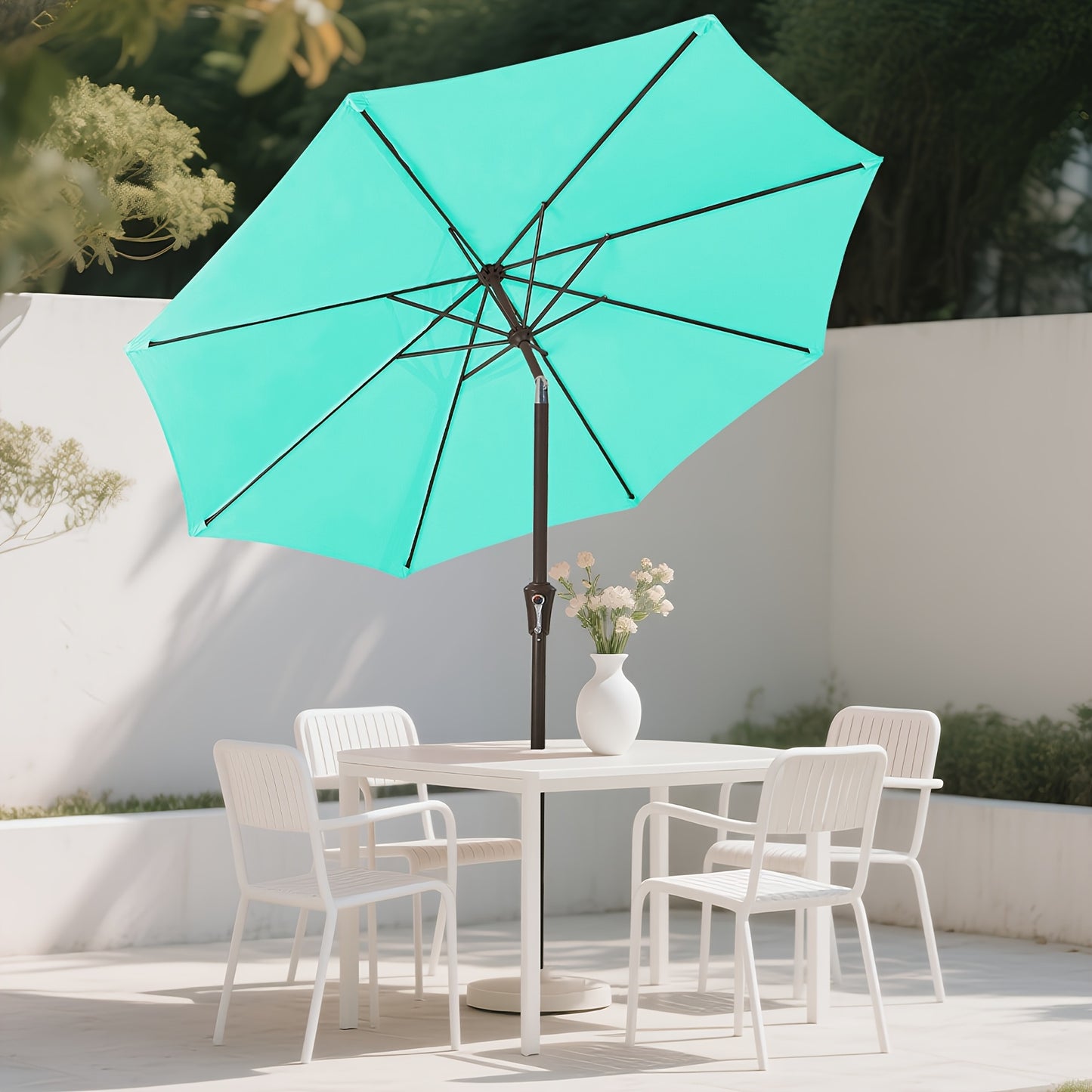 Durable Outdoor Patio Umbrella with Easy Tilt and Crank System - Parry's Picks