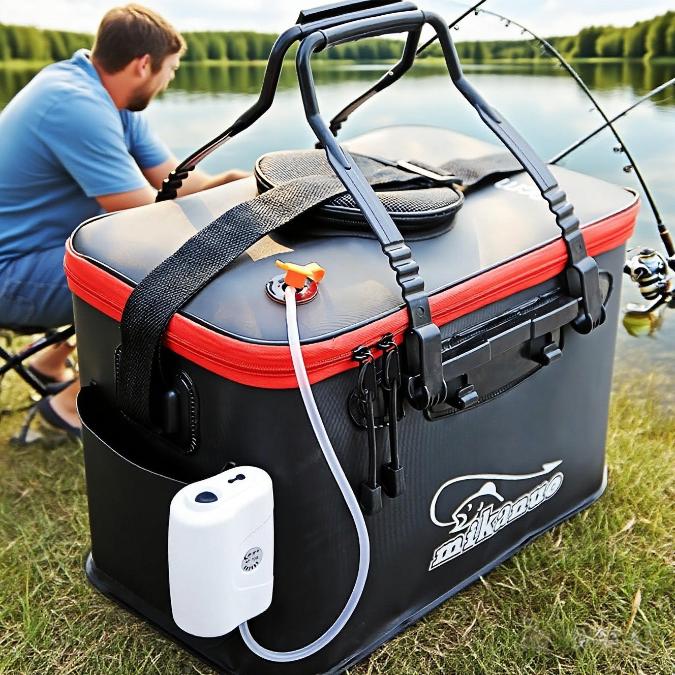 Foldable EVA Fishing Bucket Tackle Bag For Outdoor Gear