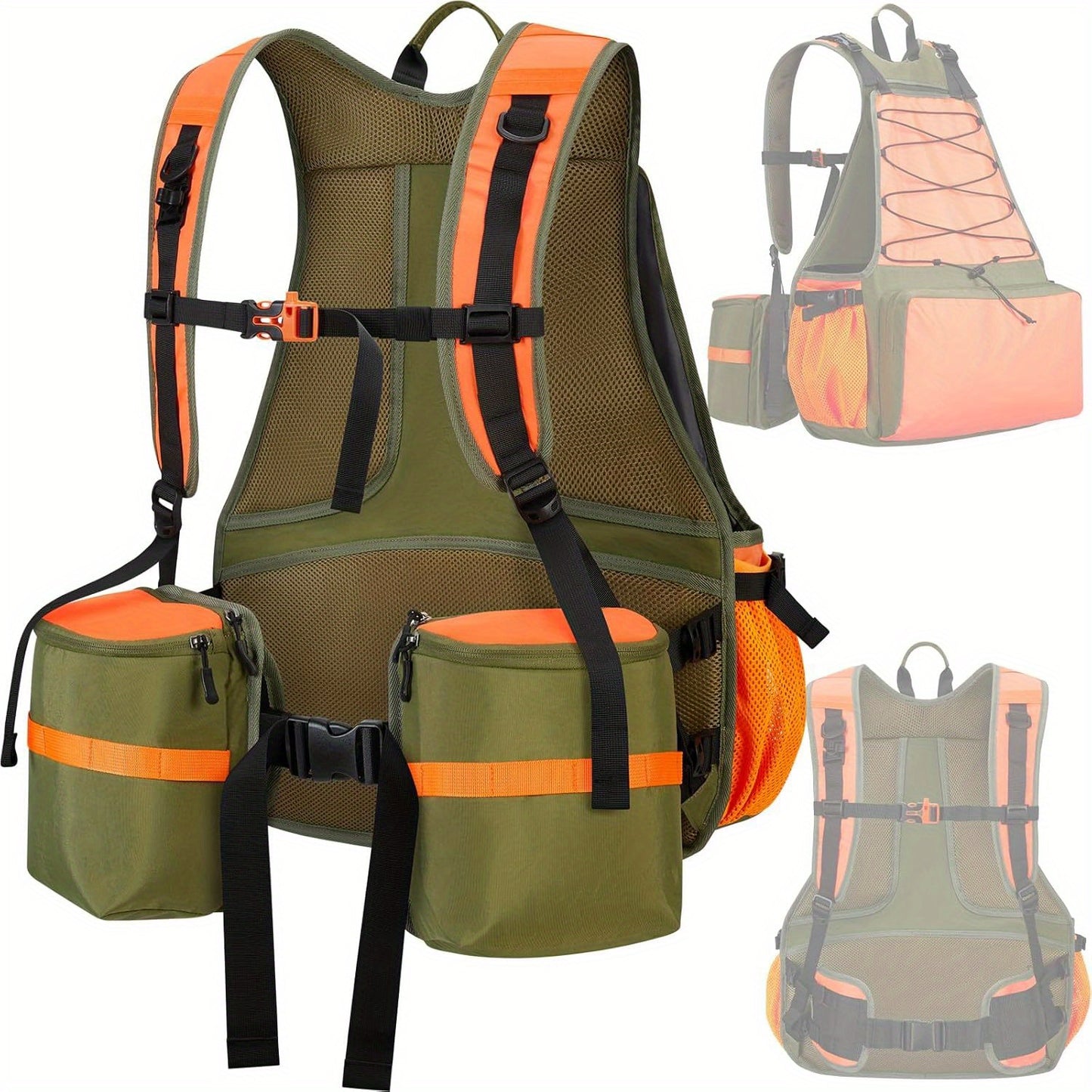 Upland Hunting Vest And Backpack With Game Pouch For Quail