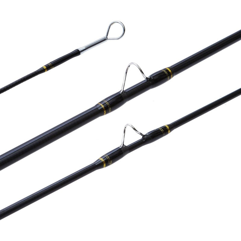 Three Piece Portable Carbon Fiber Fly Fishing Rod For Travel And Freshwater Casting With Ergonomic Grip