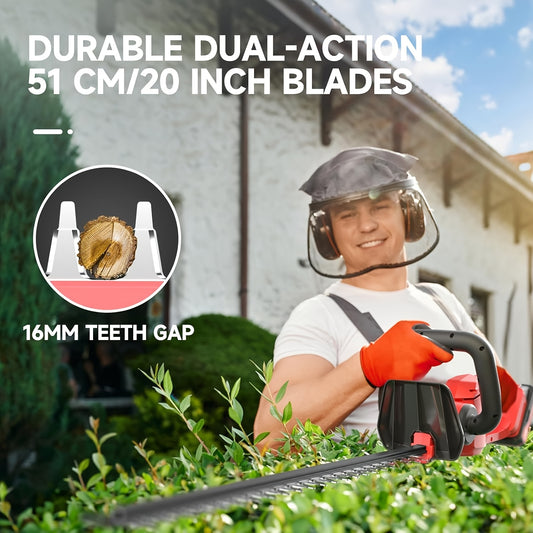 PULlTUO Cordless Hedge Trimmer with Dual-Action Blades - Parry's Picks