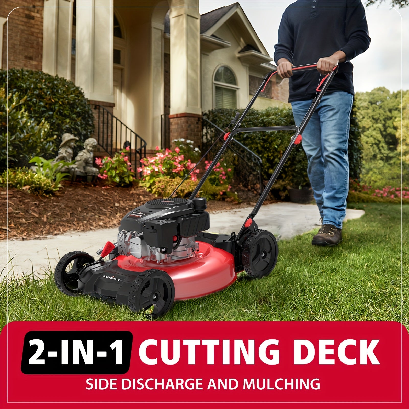 PowerSmart Gas Engine Lawn Mower for Effortless Yard Care - Parry's Picks