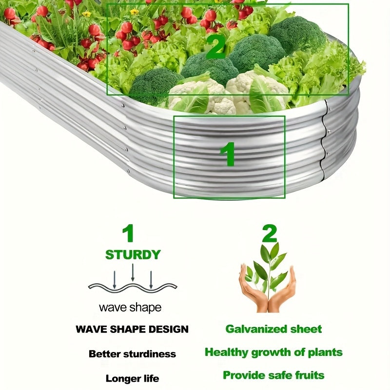 Galvanized Raised Garden Bed Kit for Outdoor Vegetables - Parry's Picks