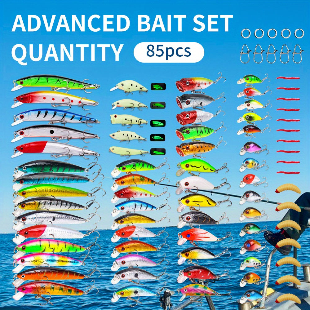 Lure Fishing Kit 85 Pcs Sea Bass And Freshwater Set
