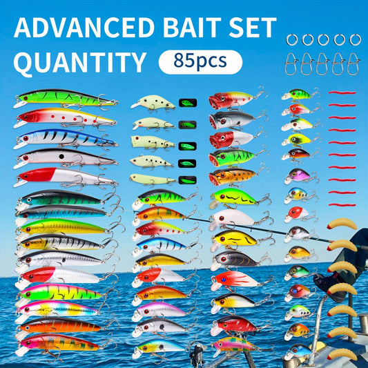 Lure Fishing Kit 85 Pcs Sea Bass And Freshwater Set