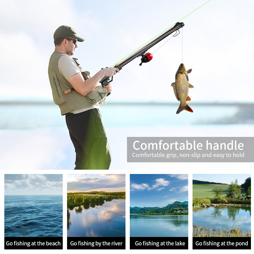 Brown AluminumAlloy FishingRodLauncher HighPrecisionScope StainlessSteelReel Accessories