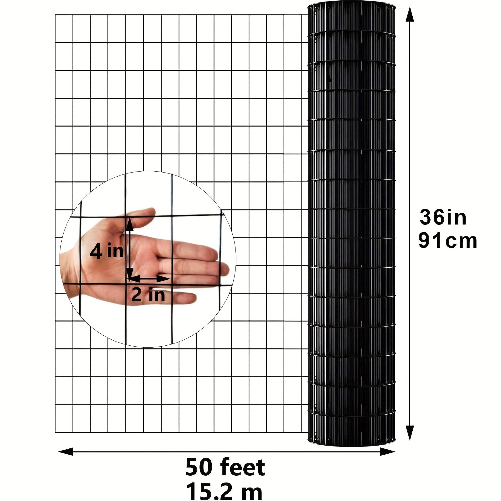 Durable Black Welded Wire Fence for Garden and Yard Protection - Parry's Picks