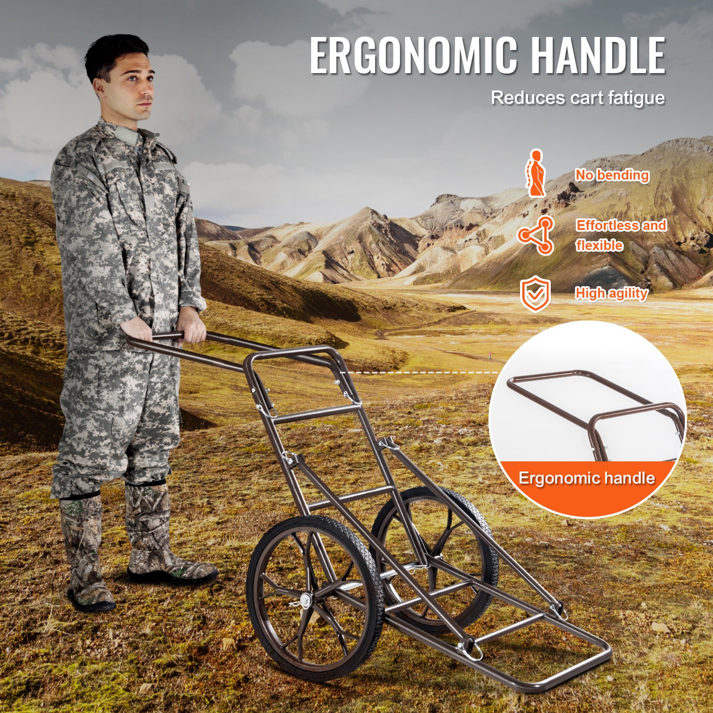 VEVOR Folding Deer Cart for Easy Game Hauling and Transport