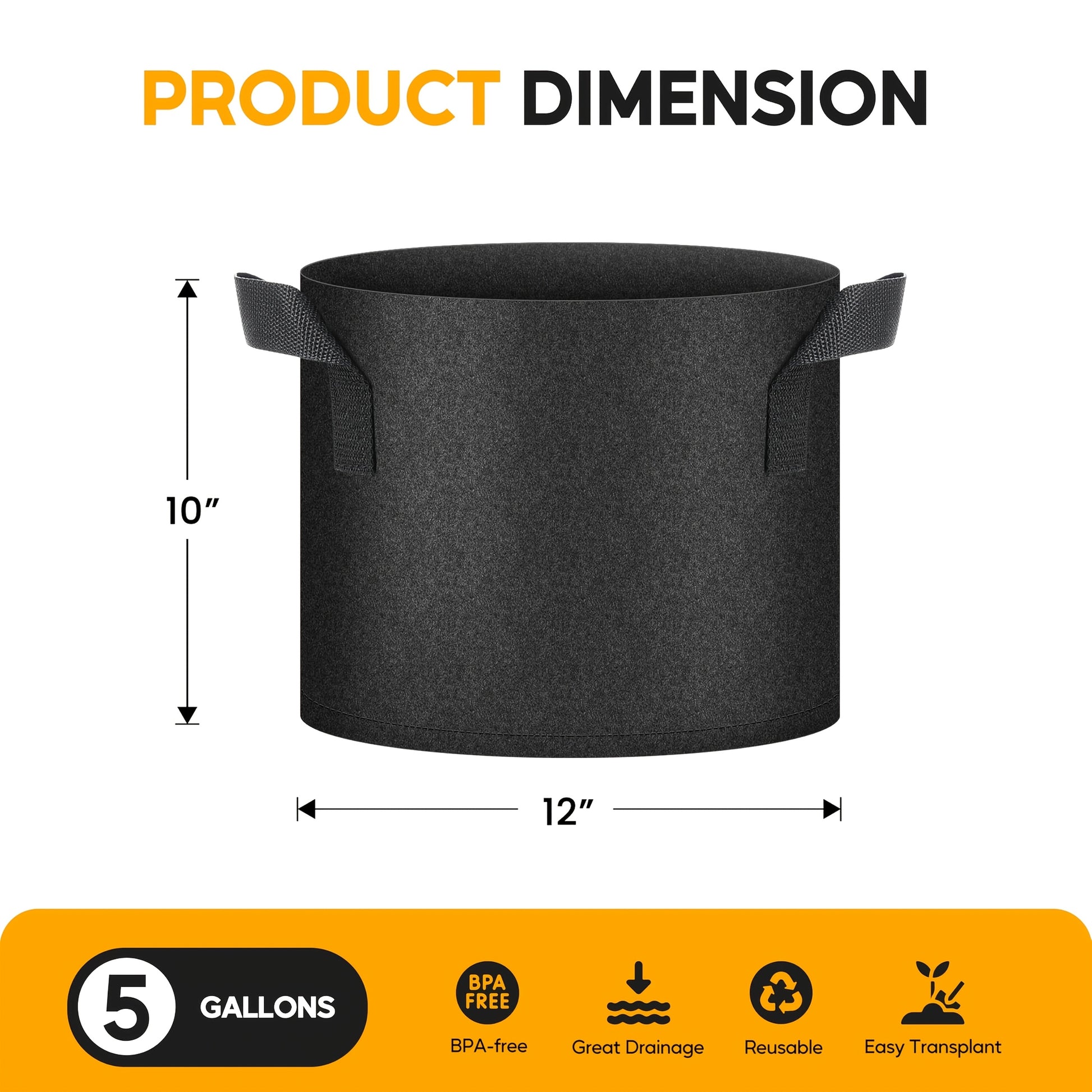 Fluffy Dream Heavy-Duty Plant Grow Bags for Indoor Outdoor Use - Parry's Picks