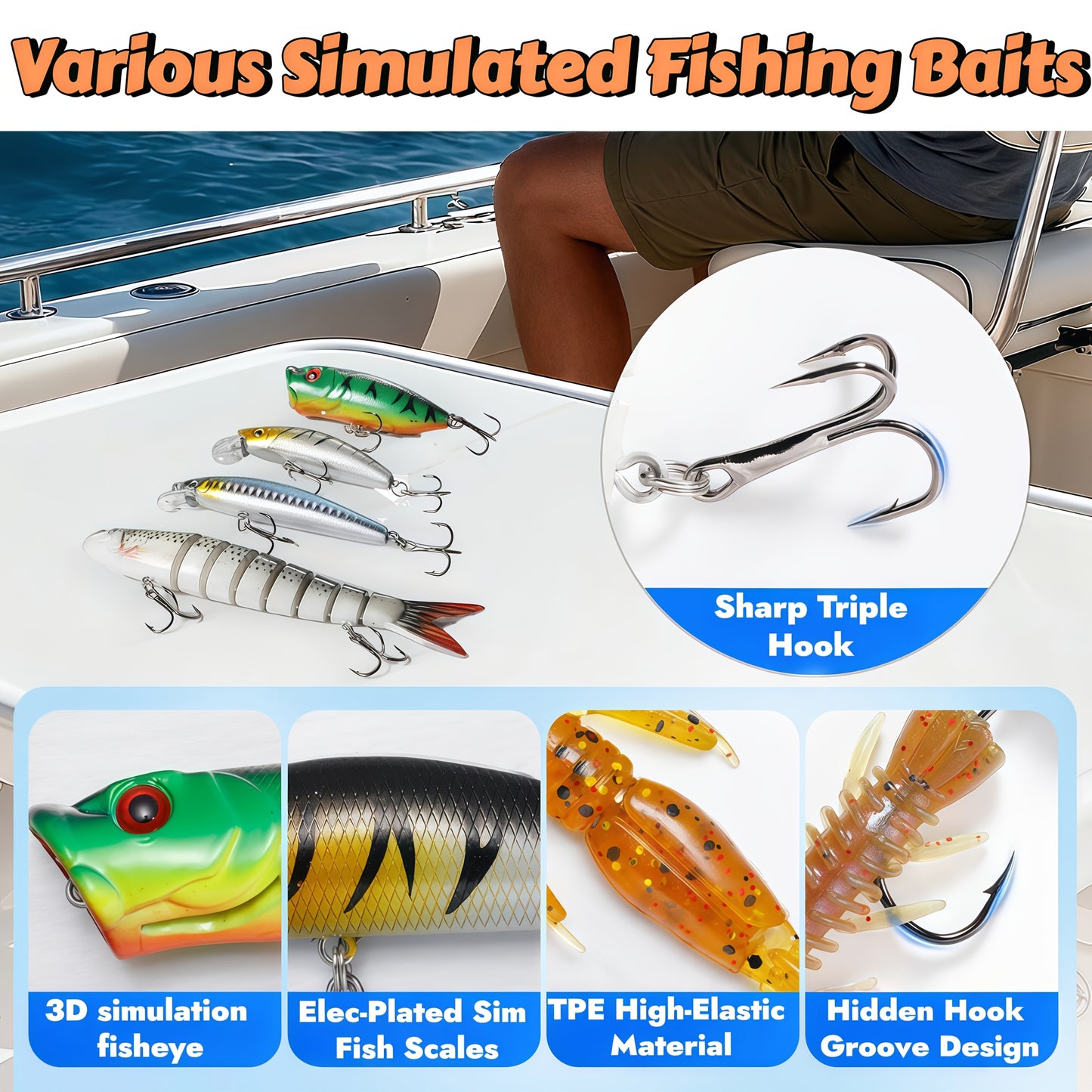 Fishing Tackle Box Set With 560 Accessories All Purpose Kit For Freshwater And Saltwater Anglers