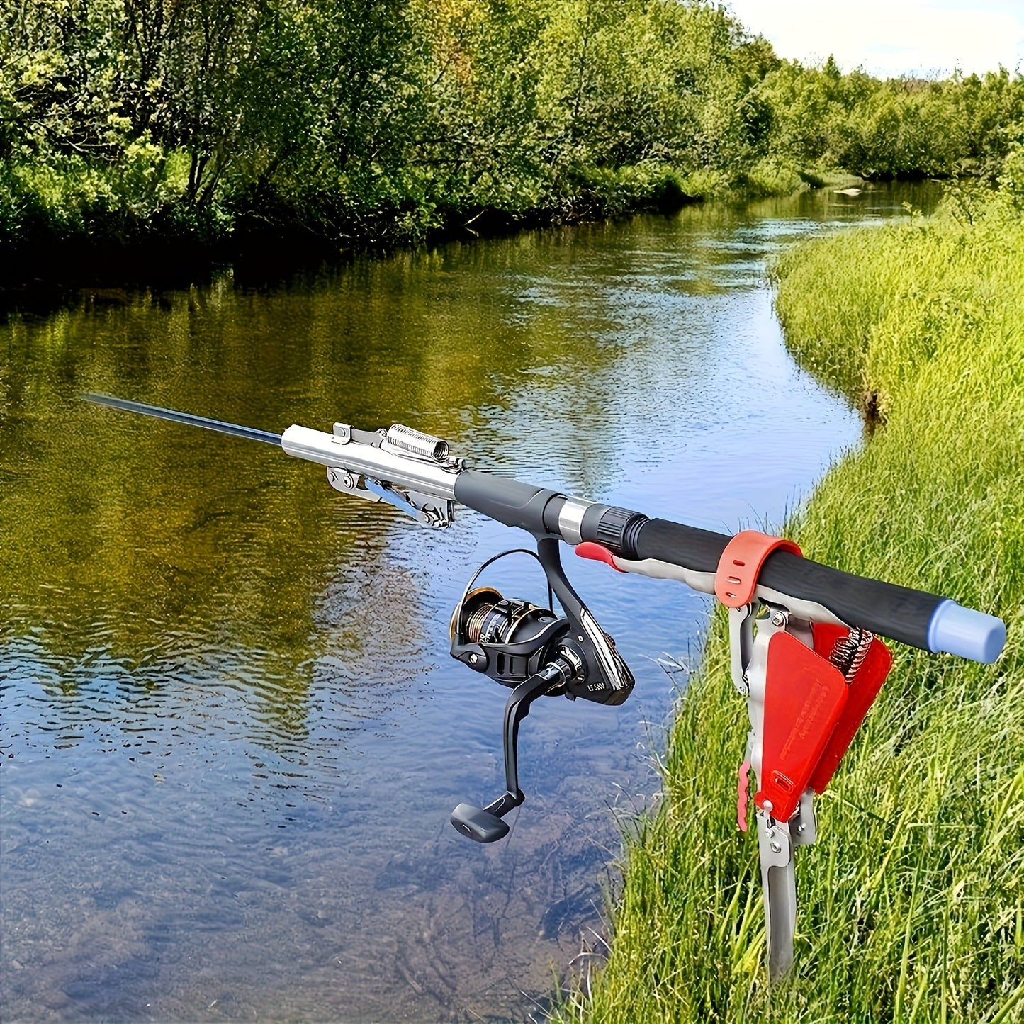 Automatic Stainless Fishing Rod Holder for Ground Brackets