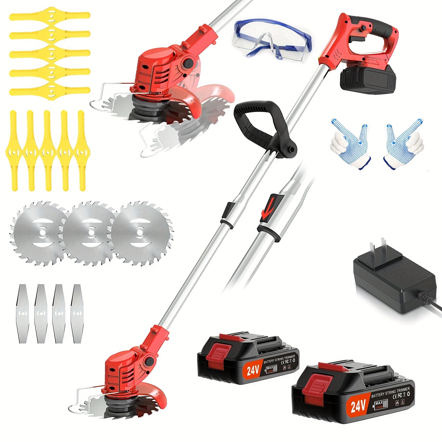 Cordless Electric Weed Wacker with Batteries and Charger - Parry's Picks