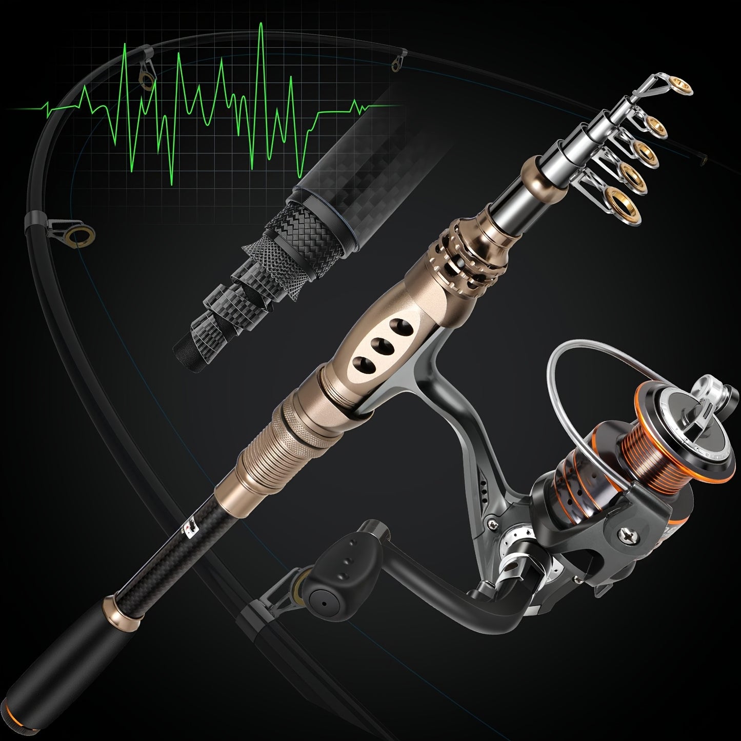 Carbon Fiber Telescopic Fishing Rod and Reel Combo Kit - Parry's Picks