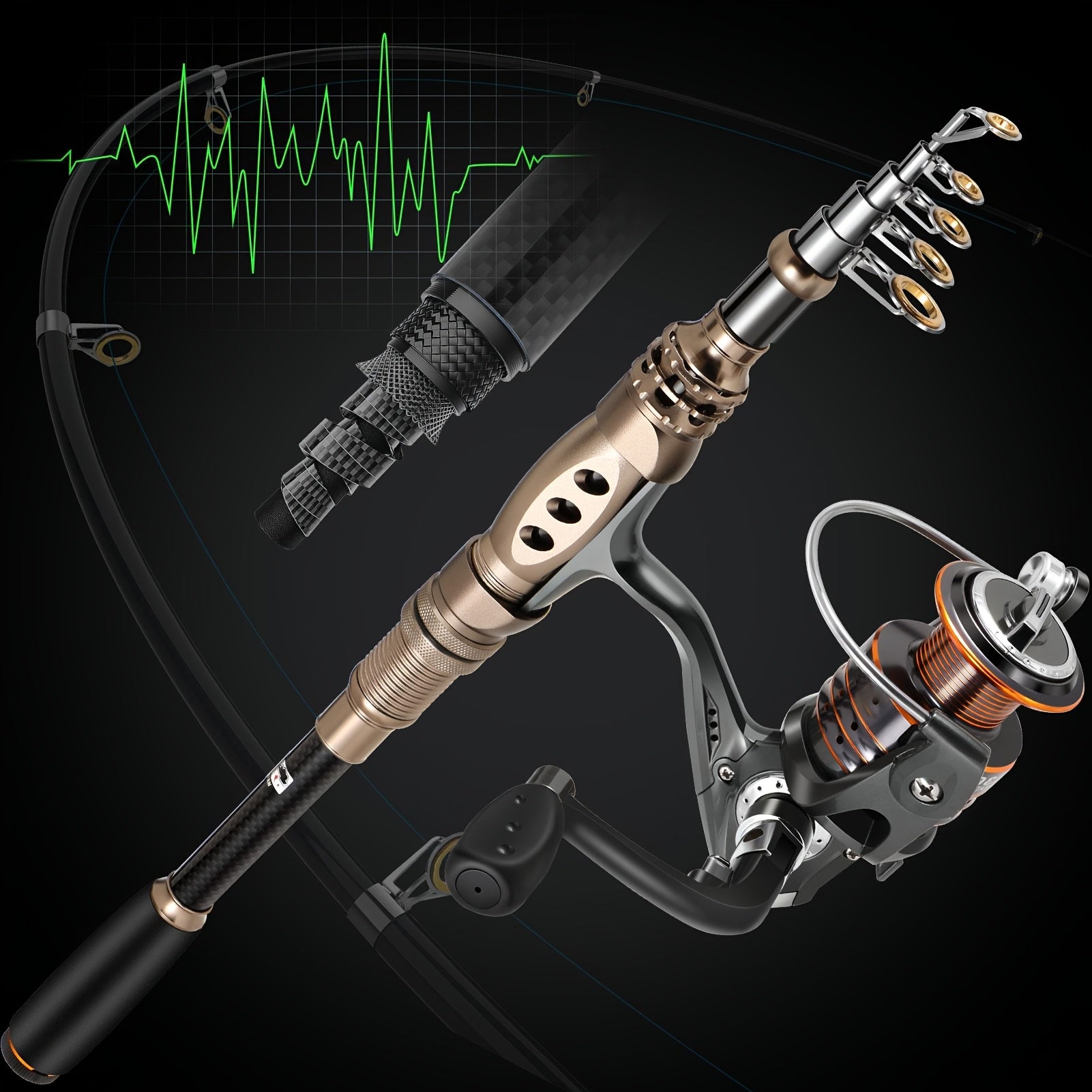 Carbon Fiber Telescopic Fishing Rod and Reel Combo Kit - Parry's Picks