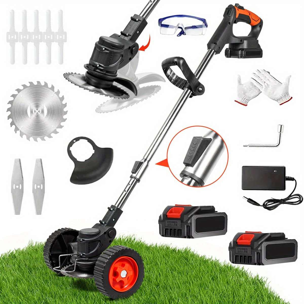 Portable Cordless Electric Lawn Mower With Rechargeable Batteries - Parry's Picks