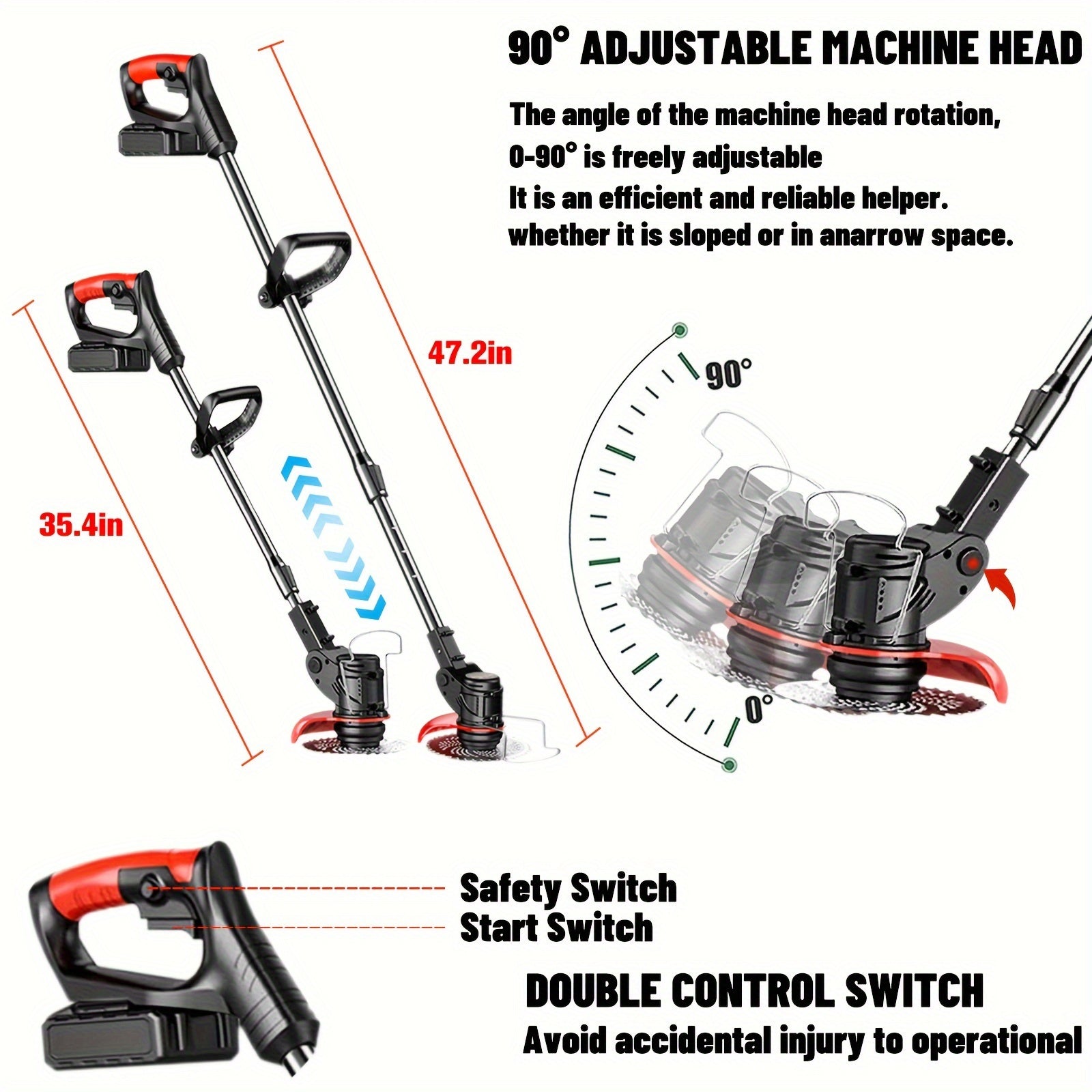Portable Electric Lawn Mower with Lithium Batteries and Blades - Parry's Picks