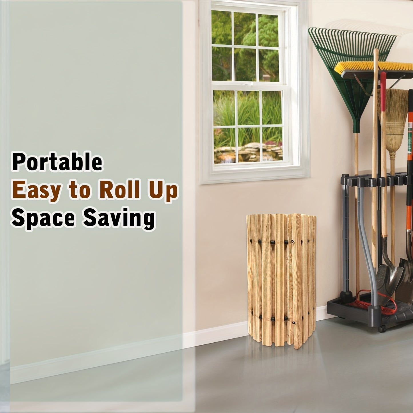 ASMILEINDEEP Outdoor Wooden Garden Pathway With Anti Slip