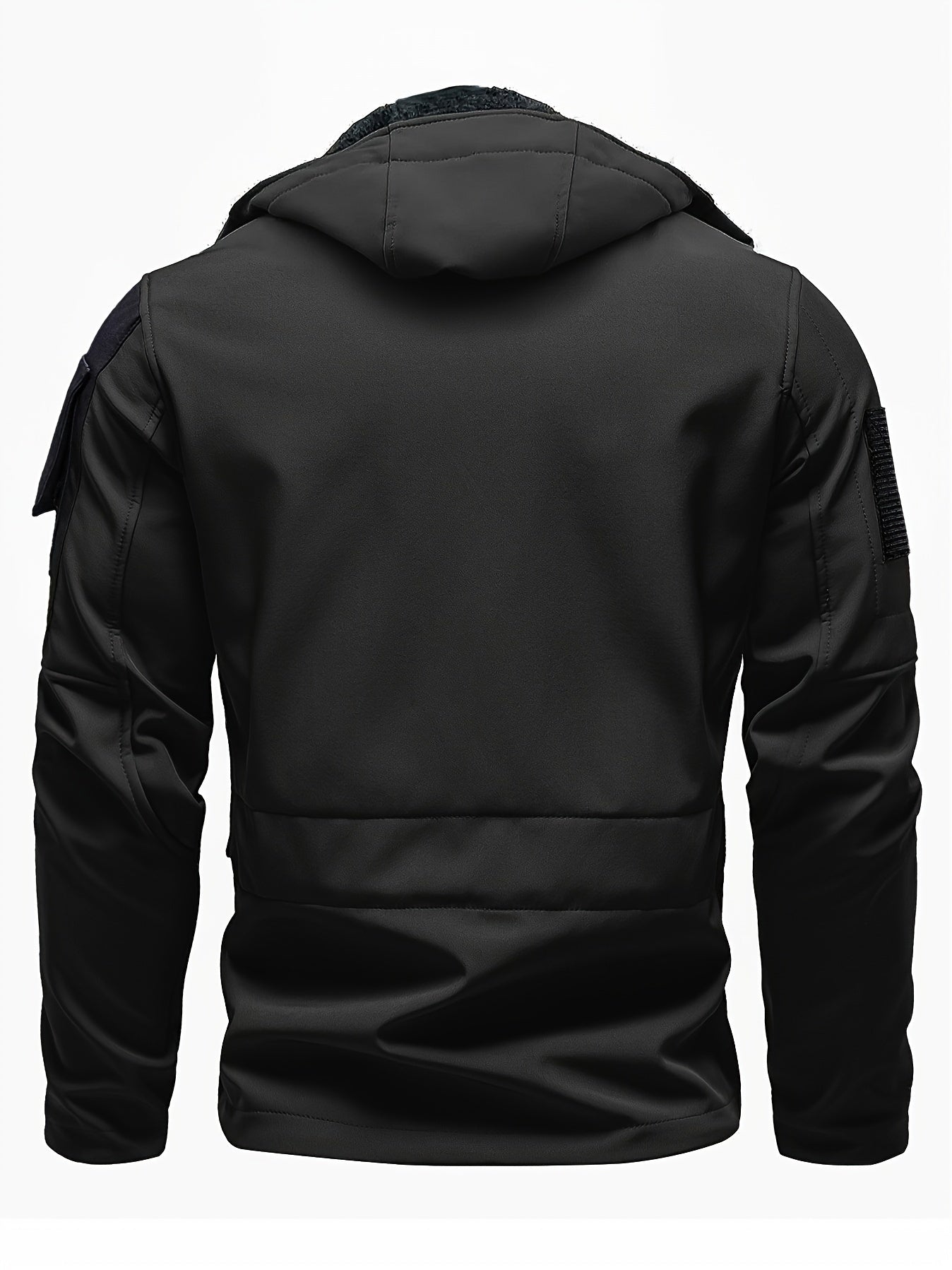 Men's Zippered Hooded Jacket With Pockets For Outdoor