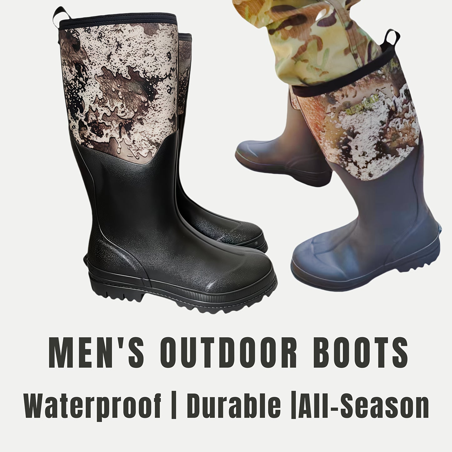 Men's Camo Hunting Boots All-Terrain Outdoor Breathable Anti-Slip - Parry's Picks