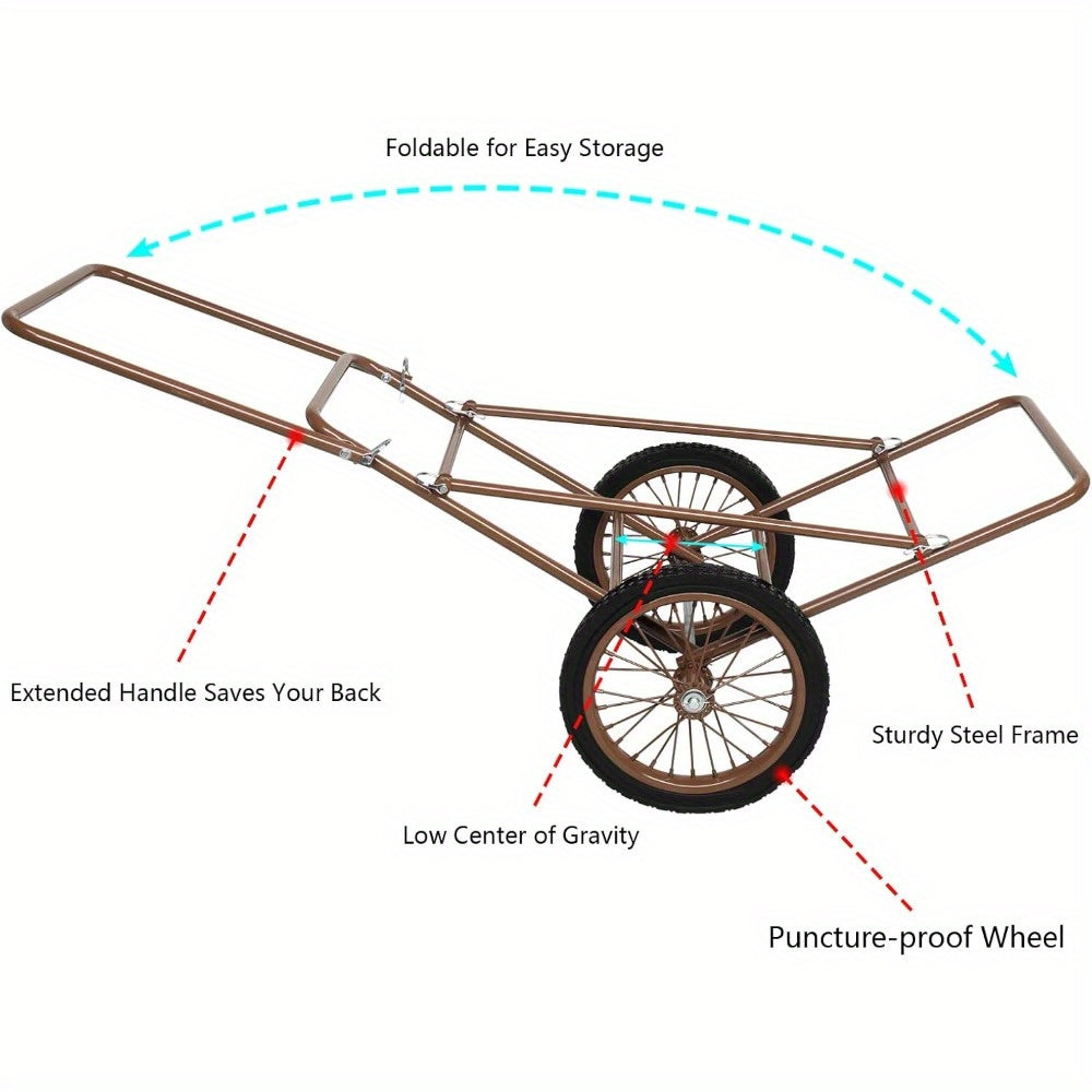 Folding Hunting Cart for Easy Transport and Heavy Loads