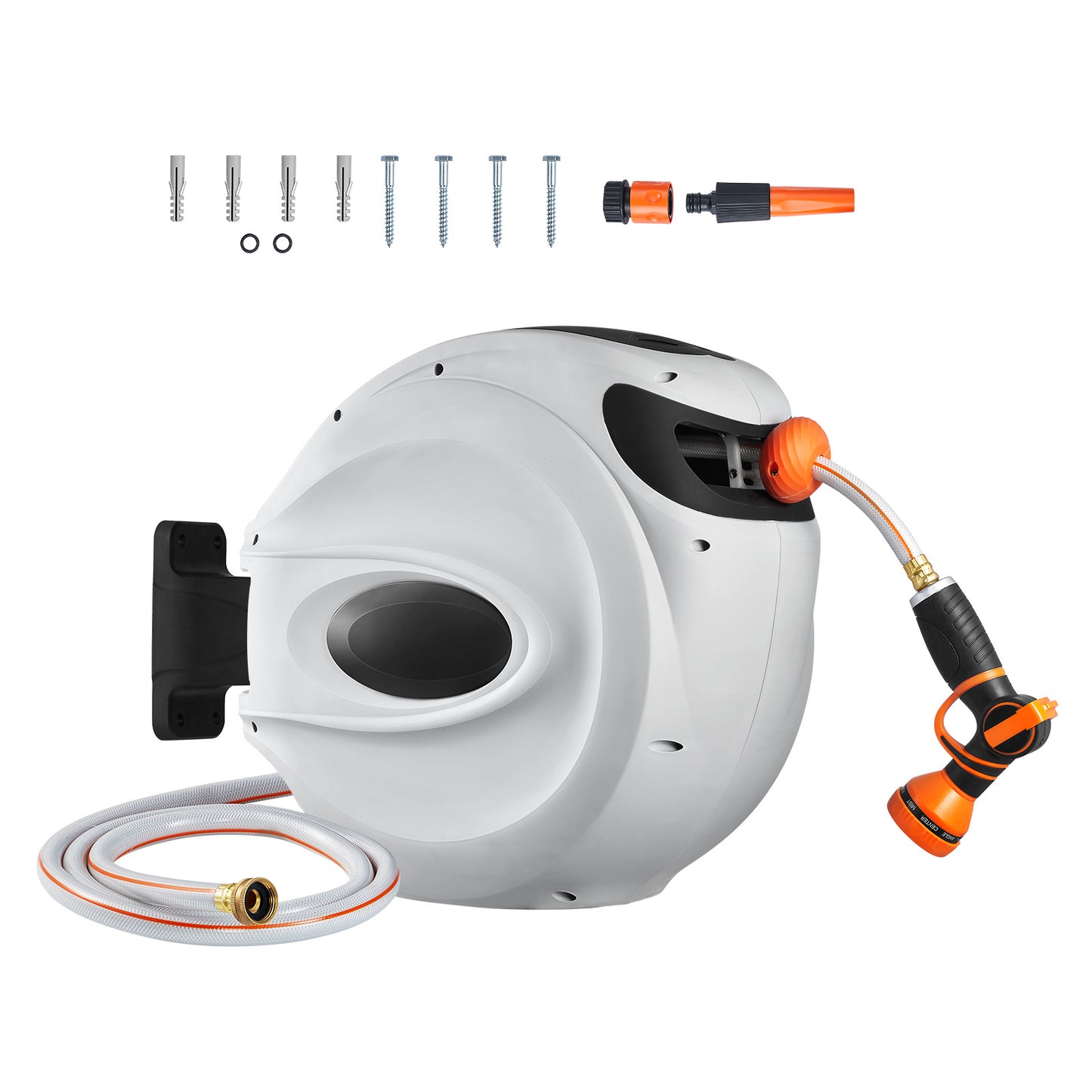 VEVOR Retractable Hose Reel With Auto Rewind And Nozzle