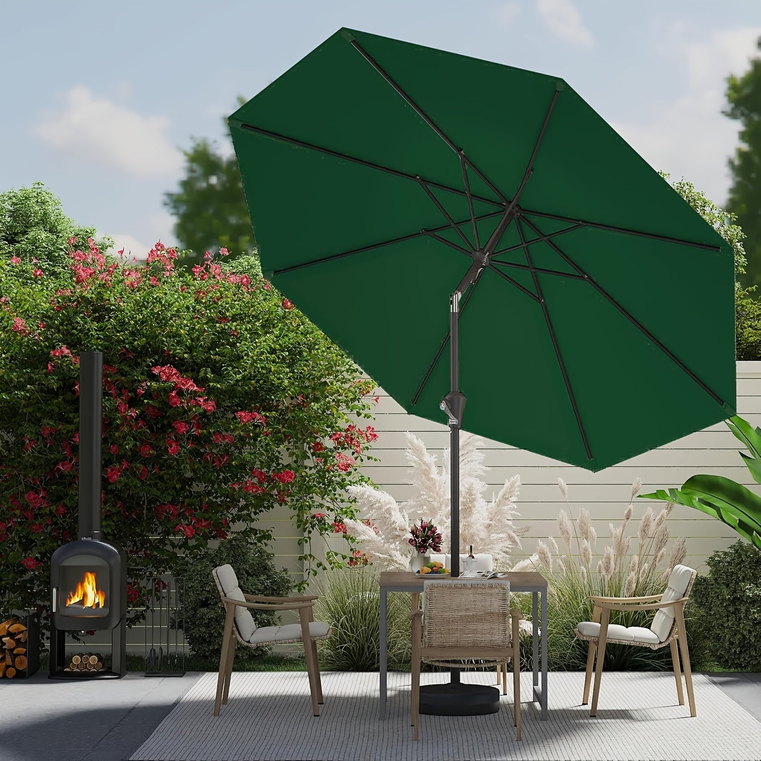 Durable Outdoor Patio Umbrella with Easy Tilt and Crank System - Parry's Picks