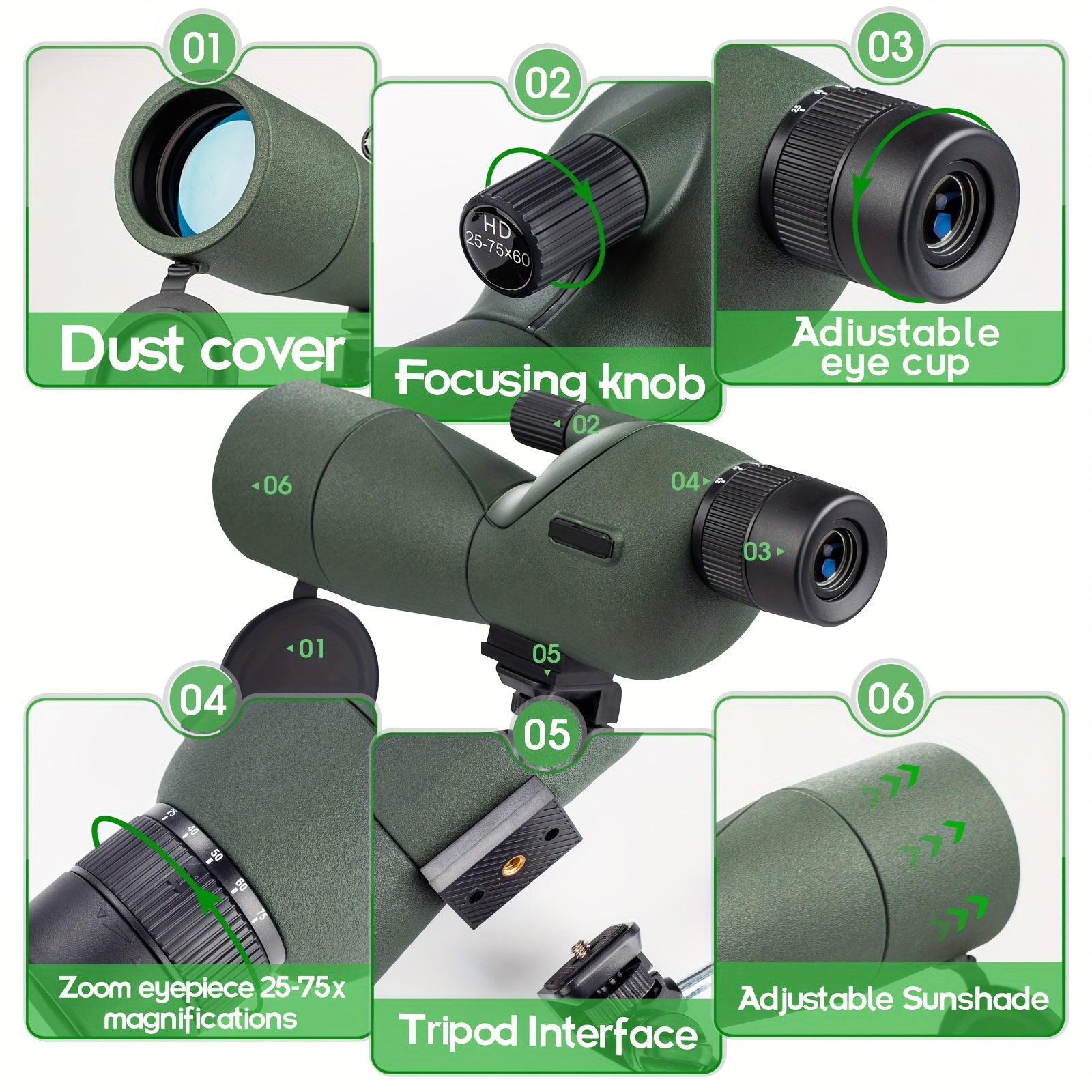 High Power Spotting Scope With Tripod And Smartphone Adapter - Parry's Picks