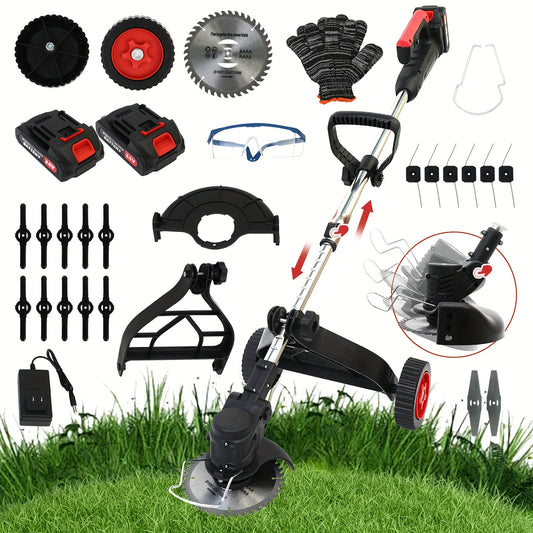 Cordless Electric Lawn Mower with Rechargeable Batteries and Blades - Parry's Picks