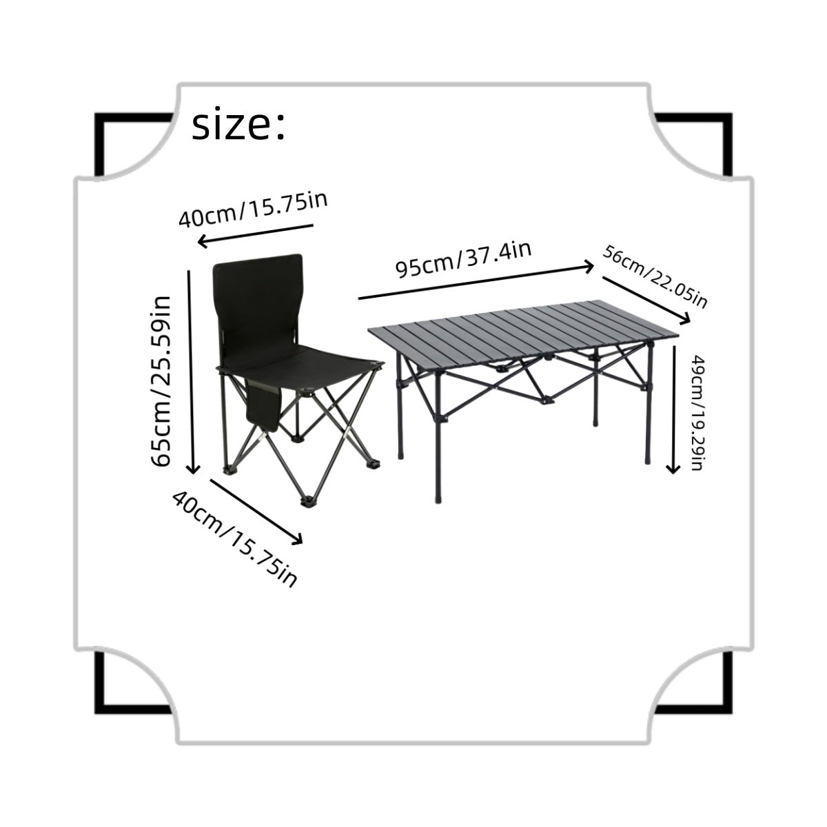 Outdoor Marine Fishing Chair Set With Folding Table 5 Piece