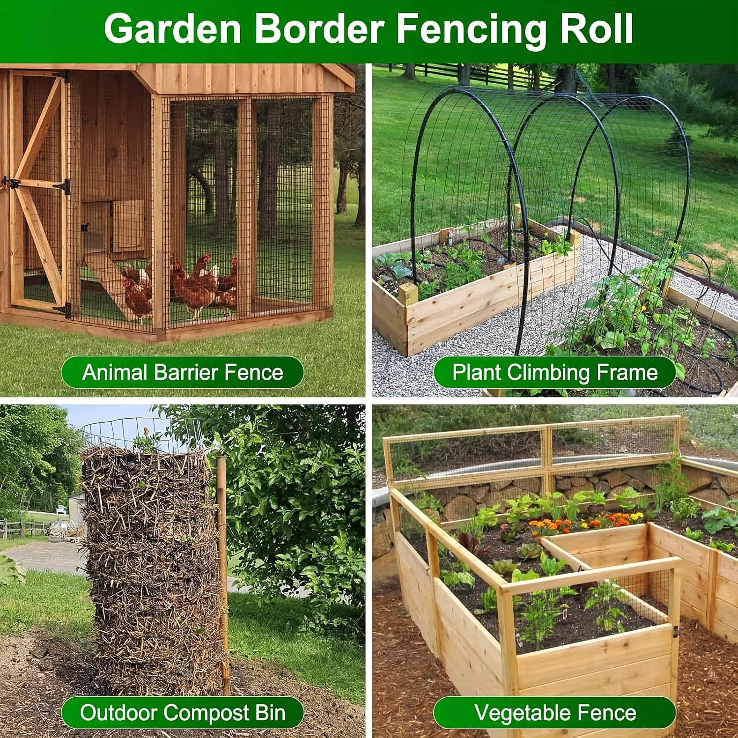 Durable PVC Coated Wire Mesh Fencing for Garden and Coop - Parry's Picks