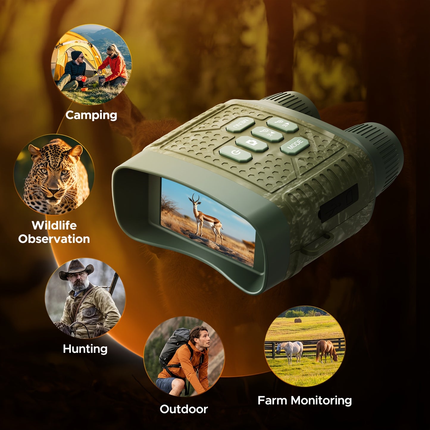 VOOPEAK Night Vision Goggles 4K Infrared Binoculars 10x Zoom