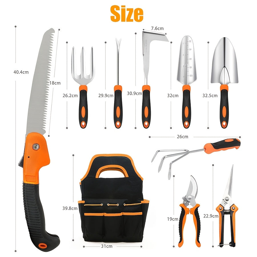 Heavy Duty Stainless Steel Garden Tool Set with Tote Bag - Parry's Picks